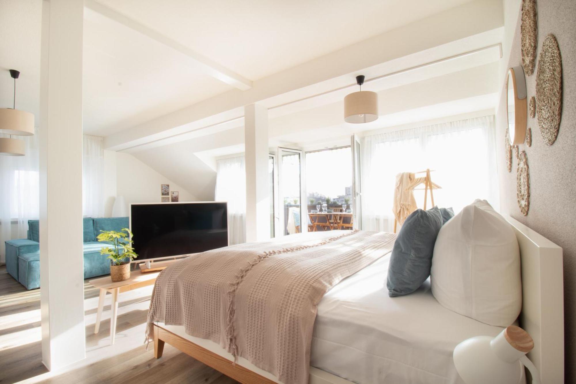 Loewe Apartment Blau ノイウハウゼン・アム・ラインファル エクステリア 写真